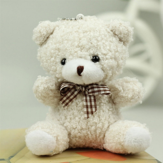 М'яка іграшка-брелок Lean Toys Ведмідь Білий 8 см 22497 (5905991048534) - зображення 2