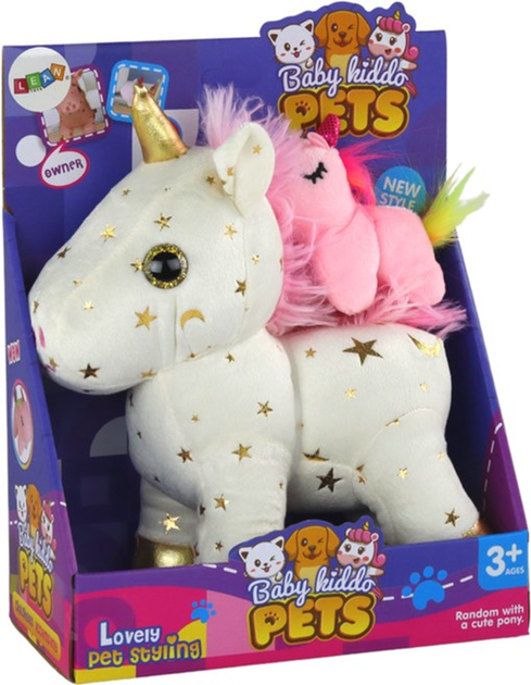 Maskotka muzyczna Lean Toys Jednorożec Biały w Gwiazdki 17691 (5905991005414) - obraz 4