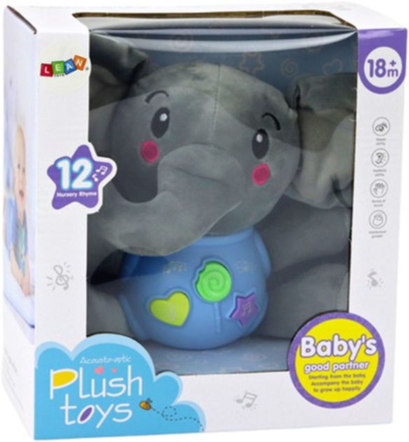 Інтерактивна іграшка Lean Toys Слоник Синій 19 см 17537 (5905991003861) - зображення 3