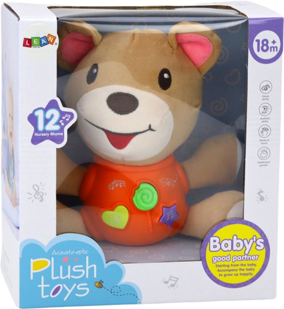 Maskotka interaktywna Lean Toys Miś Pomarańczowy 23 cm 17538 (5905991003878) - obraz 2