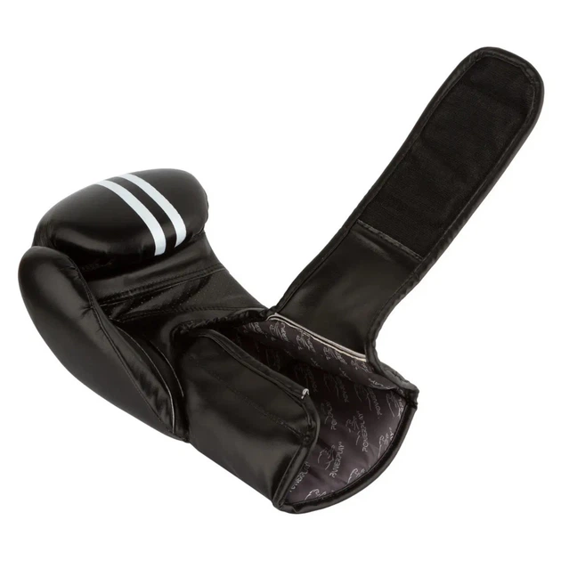 Рукавиці боксерські Power Play PP 3016, Black/White - 10 унцій - зображення 3