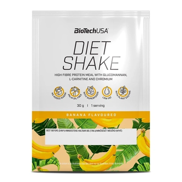 Заменитель питания BioTech Diet Shake, 30 грамм - Банан - Фото 1 Заменитель питания BioTech Diet Shake, 30 грамм - Банан - изображение 1