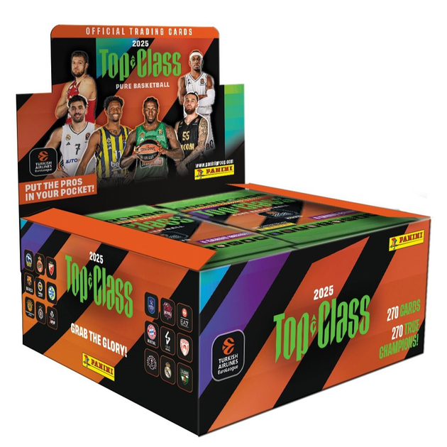 Zestaw kart kolekcjonerskich Panini Euroleague Top Class: Display of 24 Packs 108357 (8051708023930) - obraz 1