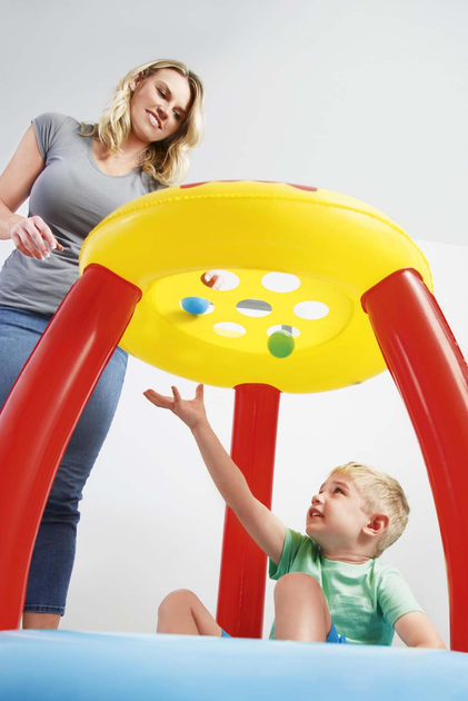 Basenik dmuchany dla dzieci Bestway Fisher-Price z daszkiem i piłeczkami 89 x 89 x 84 cm 93541 (6942138961843) - obraz 6