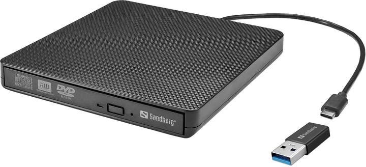 Zewnętrzny napęd optyczny Sandberg USB-C/A DVD Drive (5705730136627) - obraz 1