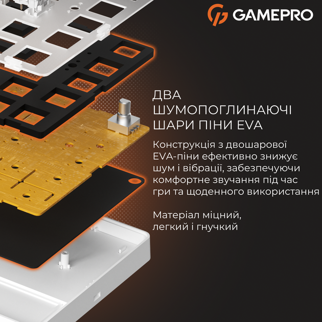 Клавиатура проводная GamePro Genesis Silverlight MK116 USB Grey - изображение 11