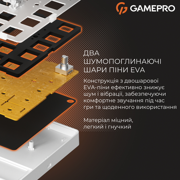 Клавиатура проводная GamePro Genesis Silverlight MK126 USB Grey - изображение 11