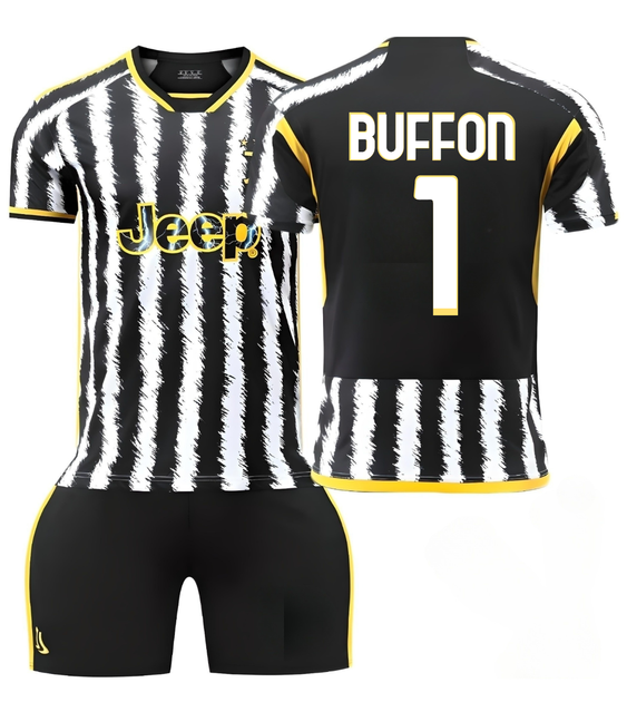 Форма футбольна дитяча Buffon (Буффон) 1 Juventus (Ювентус), сезон 24/25, 26 розмір, ріст 140-145 см, чорно-біла з жовтим - Фото 1 Форма футбольна дитяча Buffon (Буффон) 1 Juventus (Ювентус), сезон 24/25, 26 розмір, ріст 140-145 см, чорно-біла з жовтим - изображение 1