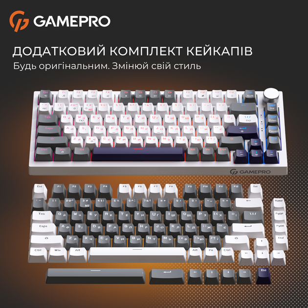 Клавиатура проводная GamePro Genesis Warden MK160P Outemu Swithes USB White-Grey - изображение 13