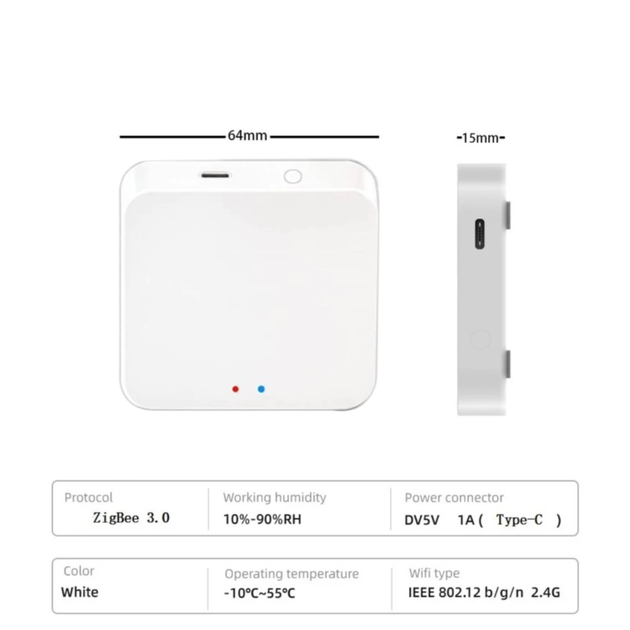 Шлюз Tuya Smart Gateway Hub TYZG1 Розумний хаб ZigBee 3.0 для системи Розумний будинок - Фото 3 Шлюз Tuya Smart Gateway Hub TYZG1 Розумний хаб ZigBee 3.0 для системи Розумний будинок - зображення 3