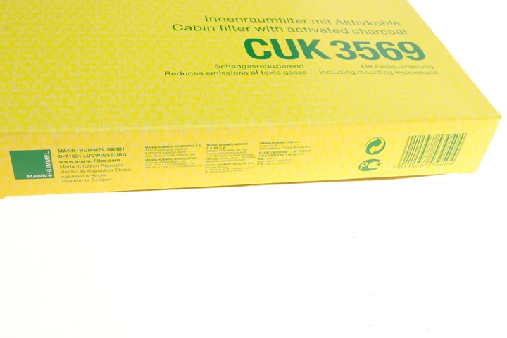 Фільтр салону MB Sprinter/VW Crafter 06- вугільний CUK 3569 MANN-FILTER - Фото 5 Фільтр салону MB Sprinter/VW Crafter 06- вугільний CUK 3569 MANN-FILTER - изображение 5