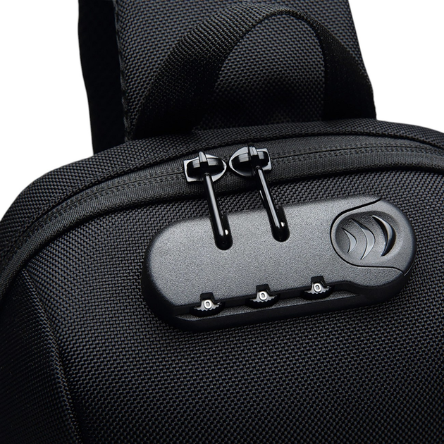 Torba rowerowa Wozinsky Premium Single Shoulder Anti-Theft with Organizer and USB Black (5907769372186) - obraz 8