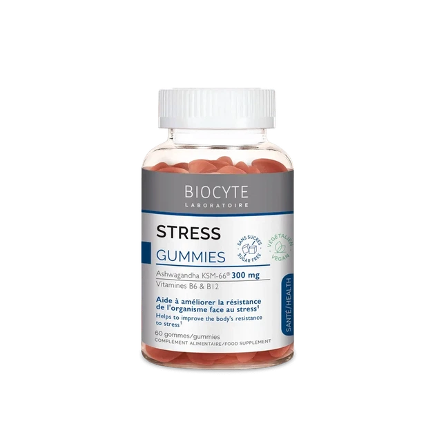 Комплекс Biocyte Stress Gummies для зменшення стресу екстракт ашваганди вітаміни 60 цукерок - Фото 1 Комплекс Biocyte Stress Gummies для зменшення стресу екстракт ашваганди вітаміни 60 цукерок - зображення 1