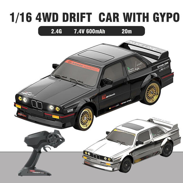 Радиоуправляемая машинка BMW E30 KAMTOM DC162A 4WD Дрифт-кар RC Автомобиль 1:16 – 50 км/ч, полный привод, для дрифта - изображение 8