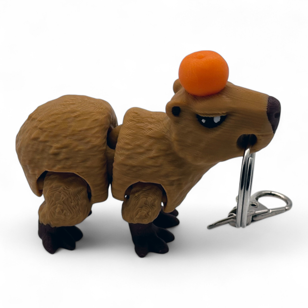Игрушка-брелок для ключей Капибара с апельсином [FDM-печать] - изображение 5