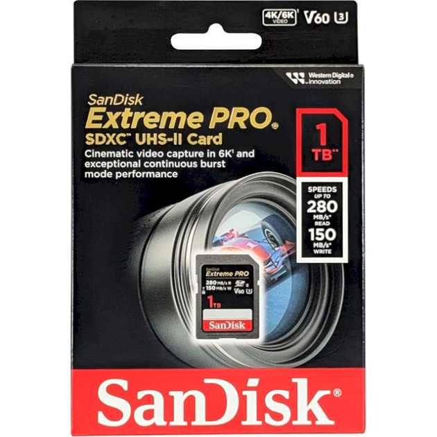 Карта памяти SD 1 TB SanDisk Extreme PRO UHS-II U3 V60 Class 10 (SDSDXEP-1T00-GN4IN) - изображение 2