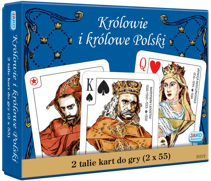 Karty do gry Jako królowie i królowe Polski 2 x 55 listków (5904405355725) - obraz 1