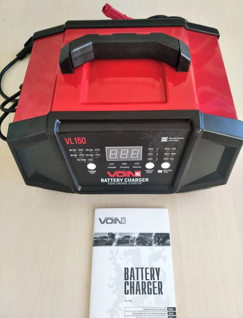 Пуско-зарядний пристрій VOIN VL-150 6-12V/2A-8A-15A/Start-100A/20-180AHR/LCD індик. (VL-150) - изображение 4