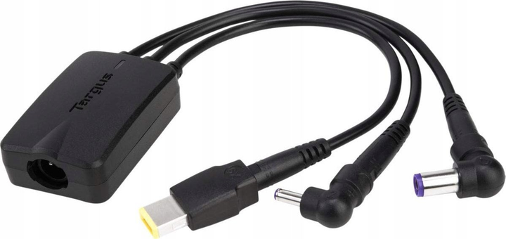 Адаптер живлення для ноутбука Targus ACC1009EUX IEC-C8 - DC F/M 0.12 м Black (ACC1009EUX) - зображення 2