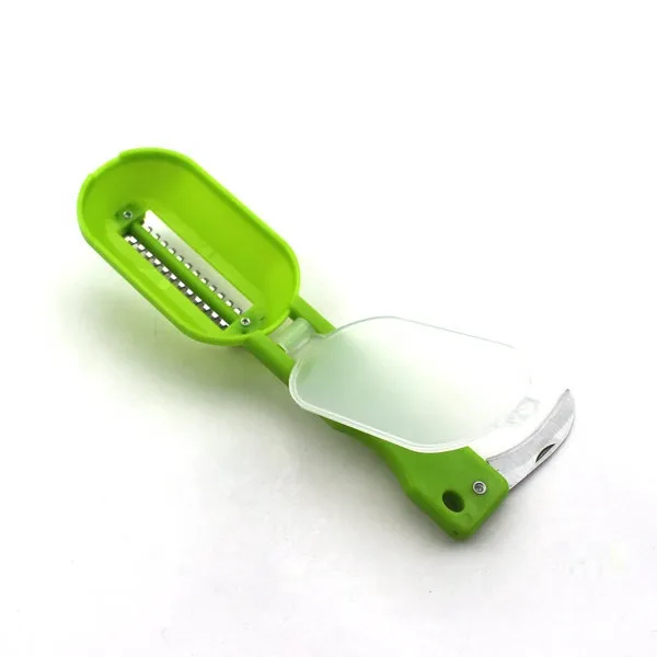 Рибочистка з ножем та контейнером Killing-fish Knife зелена - зображення 8