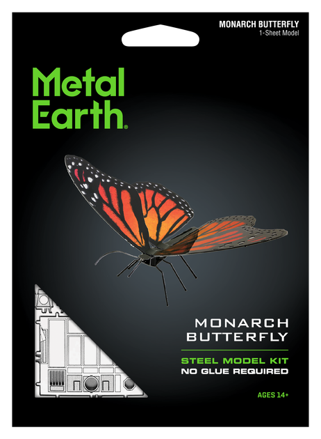 Металлический 3D конструктор "Бабочка Монарх", Metal Earth, MMS123 - Фото 2 Металлический 3D конструктор "Бабочка Монарх", Metal Earth, MMS123 - изображение 2