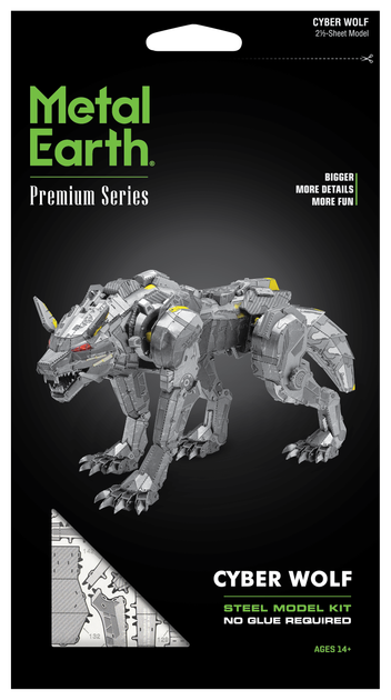 Металлический 3D конструктор Metal Earth Premium "Cyber Wolf" (PS2020) - Фото 9 Металлический 3D конструктор Metal Earth Premium "Cyber Wolf" (PS2020) - изображение 9