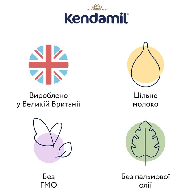 Суміш суха молочна Kendamil 1 етап (0-6 міс) 800 г - изображение 2