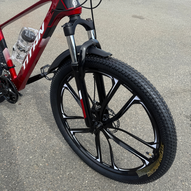 Велосипед подростоковый на литых дисках Titan 26" Shadow 2025 Рама-15,5" red-black - изображение 3