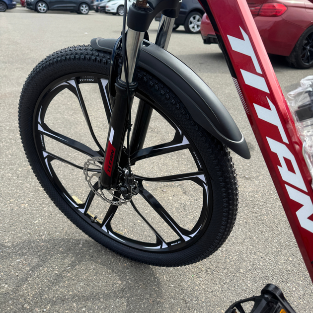 Велосипед подростоковый на литых дисках Titan 26" Shadow 2025 Рама-15,5" red-black - изображение 8