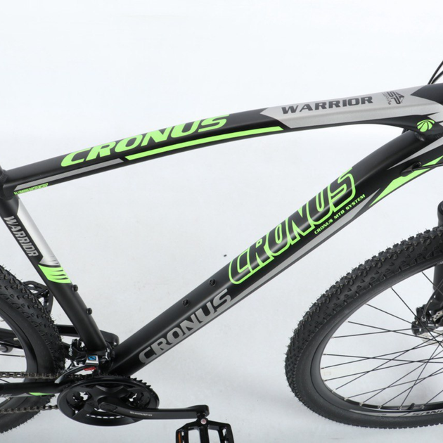 Велосипед CRONUS 29" Warrior 2025 Рама 21" black-lightgreen - изображение 6