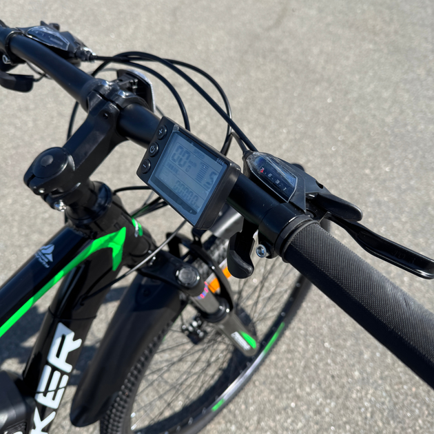 Велосипед з Е-комплектом 29" Tracker 2024 Рама 18" black-green 500w 48v 13 ah/ до 45 км запас ходу+дисплей LSD-1+PAS-ассистент+круїз-контроль - зображення 4