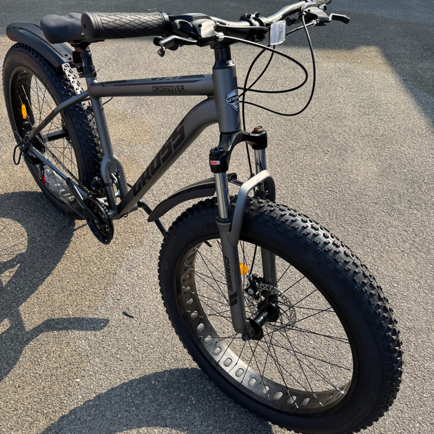 Велосипед Фэтбайк Cross 26"*4" Crossover susp 2025 Рама-19" dark grey - изображение 2