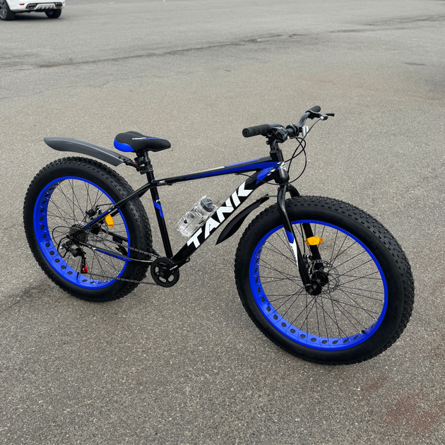 Велосипед фэтбайк Cross 26*4" Tank 2025 Рама-15" black-blue - изображение 2