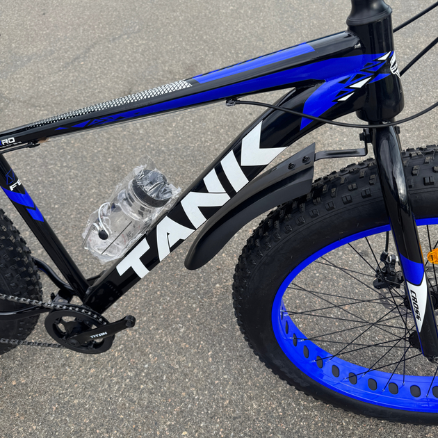 Велосипед фэтбайк Cross 26*4" Tank 2025 Рама-15" black-blue - изображение 4