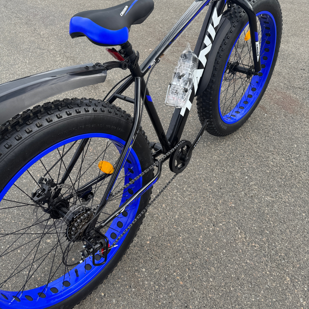 Велосипед фэтбайк Cross 26*4" Tank 2025 Рама-15" black-blue - изображение 7