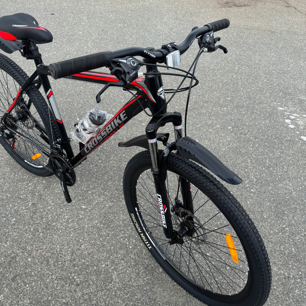 Велосипед CrossBike 27,5" Everest 2022 Рама-19,5" Чорно-червоний - зображення 3