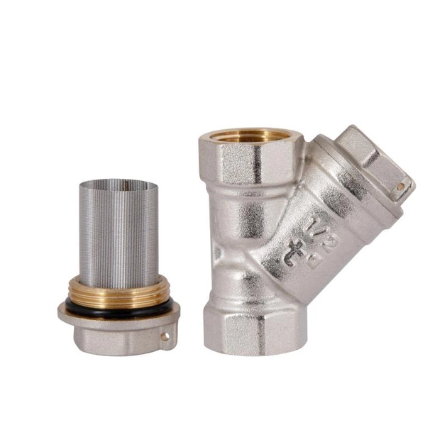 Фильтр для газа Thermo Alliance косой 1/2"ВВ никель очиститель газового потока (600876) - изображение 6
