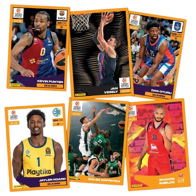 Zestaw kart kolekcjonerskich Panini Euroleague 2025: Mini Blister with 40 Stickers Total Packs 105882 (8051708023107) - obraz 4