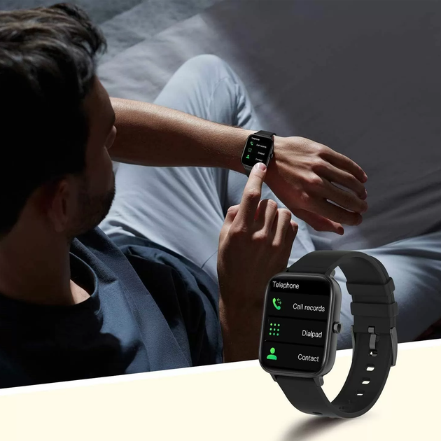 Смарт часы KM66 с Bluetooth черные - изображение 6