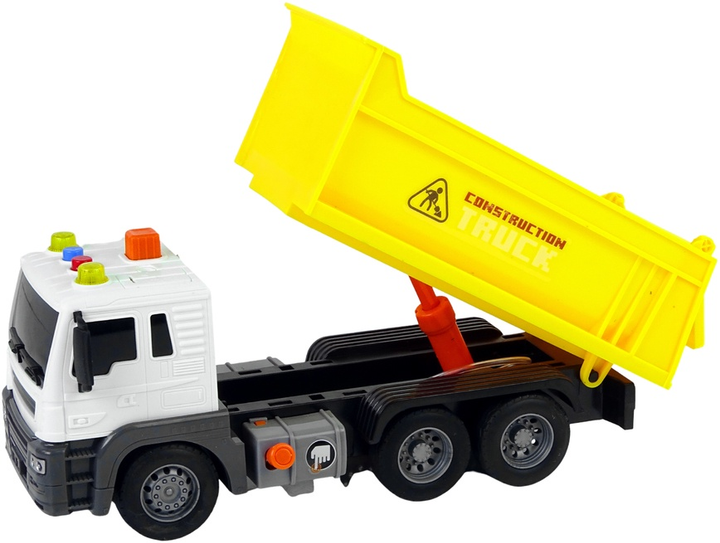 Самоскид Lean Toys з підйомним кузовом, підсвічуванням і звуковими ефектами 1:16 жовтий (11072) (5905214973964) - зображення 4