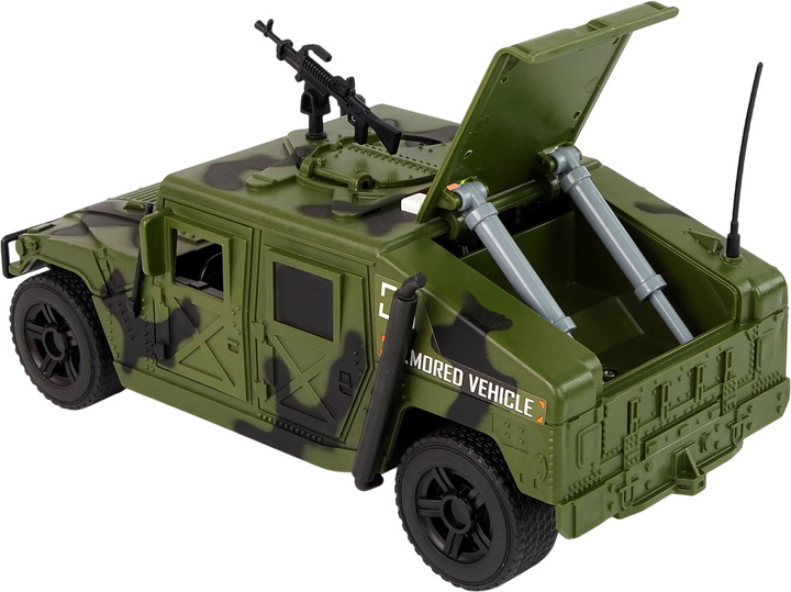 Pojazd wojskowy Lean Toys z napędem frykcyjnym, światłem i dźwiękiem Zielony (12756) (5905214977948) - obraz 4