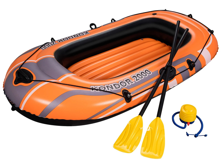 Надувний човен Bestway Hydro-Force Set 196 x 114 см 61062 Помаранчевий (6942138960068) - зображення 1