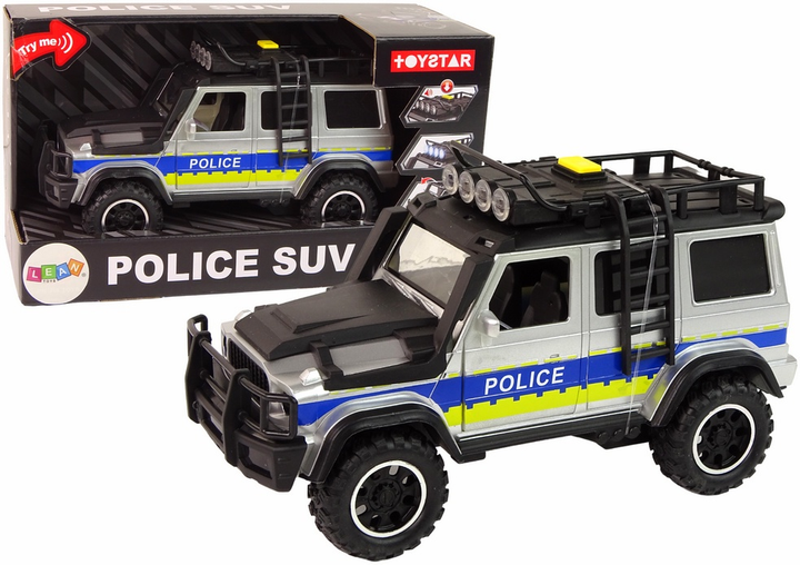 Samochód policyjny Lean Toys terenowe z napędem frykcyjnym 1:14 (15470) (5905515358484) - obraz 2
