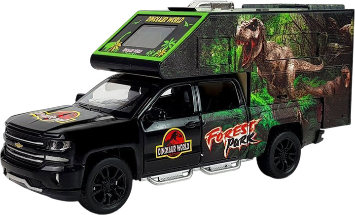Camper z dinozaurami Lean Toys 1:32 Czarny (5970) (5908275997047) - obraz 3