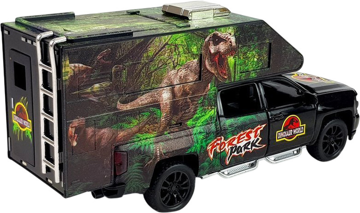 Camper z dinozaurami Lean Toys 1:32 Czarny (5970) (5908275997047) - obraz 4