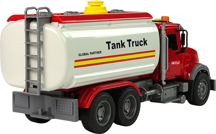 Ciężarówka cysterna Lean Toys z dźwiękiem i światłami Biała (9529) (5904204755511) - obraz 5