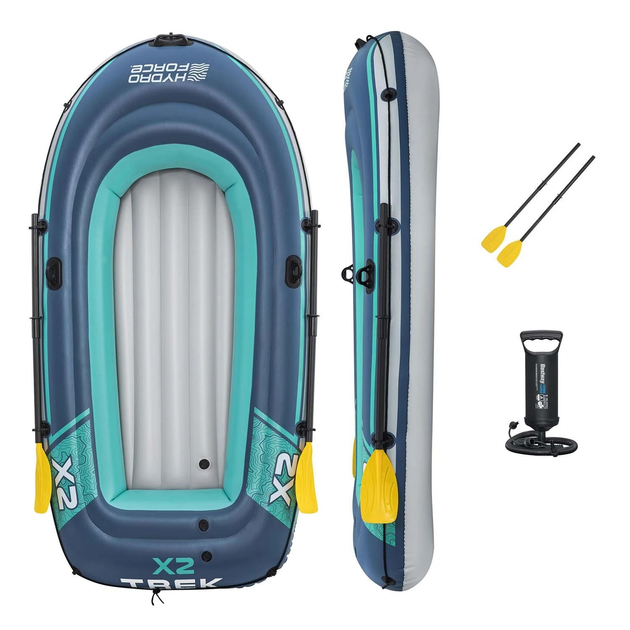 Надувний човен Bestway Hydro-Force Trek X2 Raft 232 x 118 см 61153 (6941607373033) - зображення 1