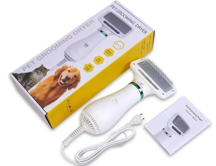 Фен гребінець для тварин Pet Grooming Dryer щітка для вичісування вовни з функцією сушіння - зображення 6