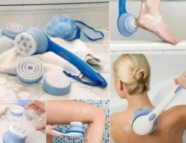 Массажная щетка для тела Spin Spa Brush WN 01 Электрическая щетка для ухода за телом с насадками - изображение 2