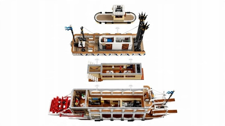 Zestaw klocków LEGO Ideas Parowiec rzeczny 4090 elementów (21356) - obraz 5